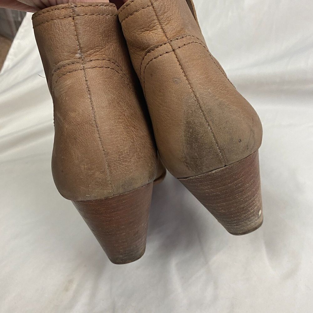 Frye Women's Reina Sand Leather Western Ankle Zip Bootie 3479258 Size 8.5 - Picture 5 of 10